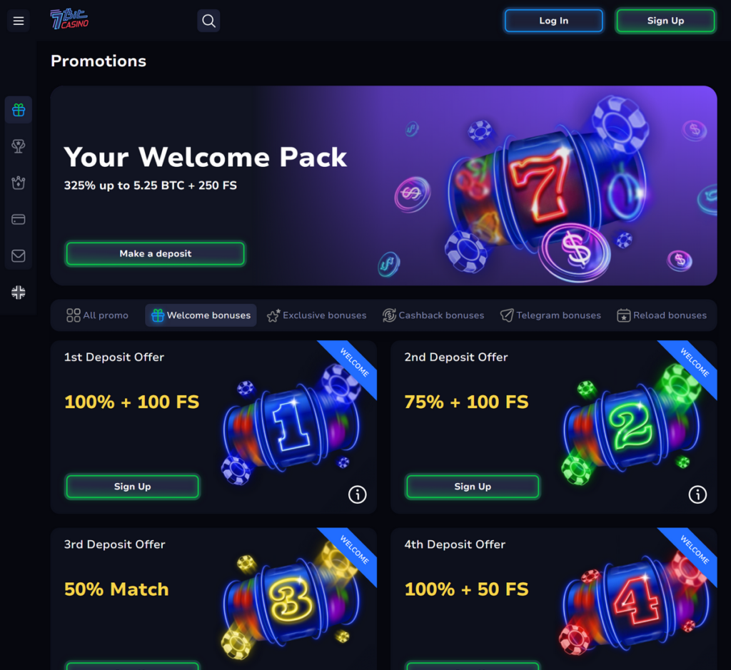 7Bit Casino Desktop Preview 1