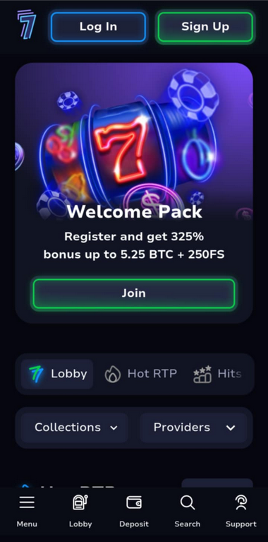 7Bit Casino Mobile Preview 1