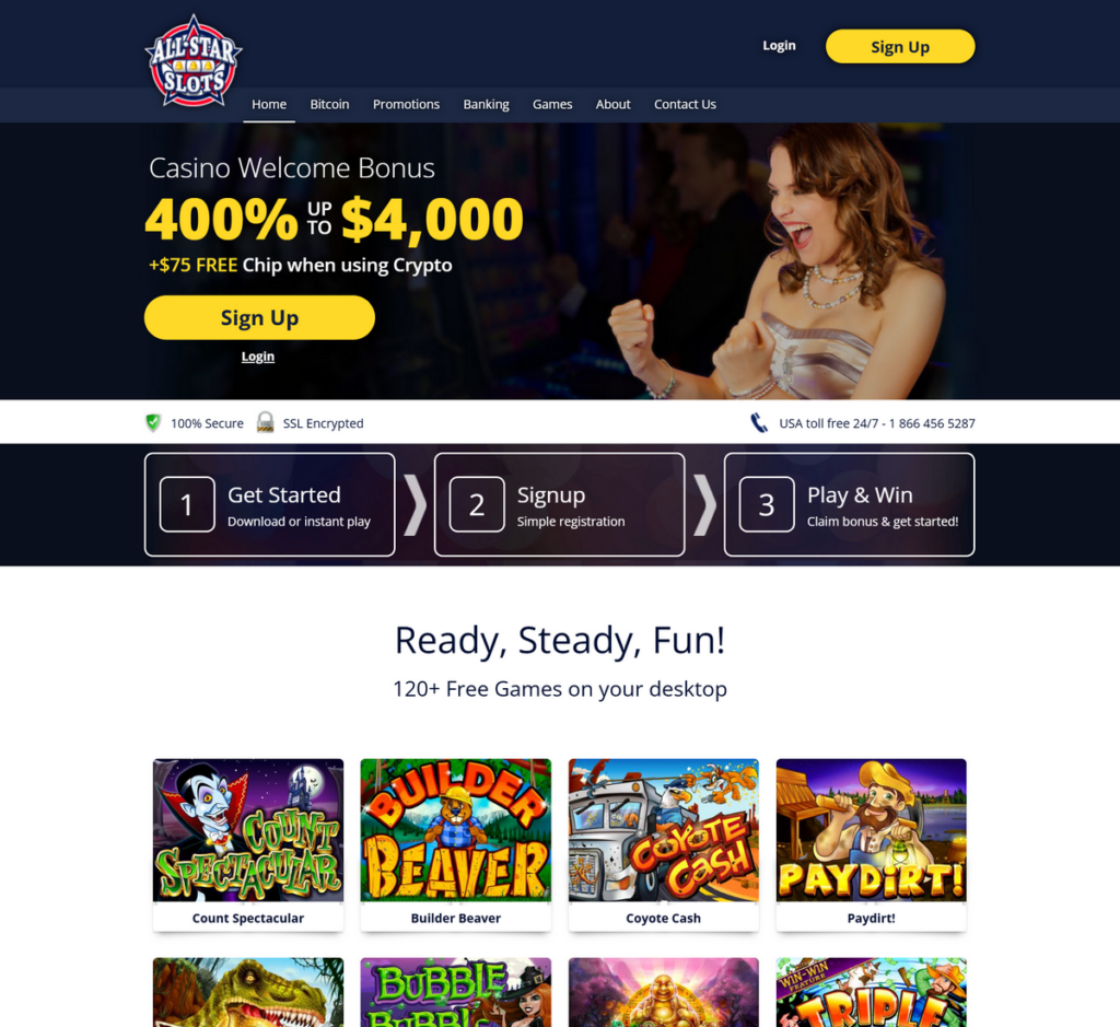 All Star Slots Desktop Preview 1
