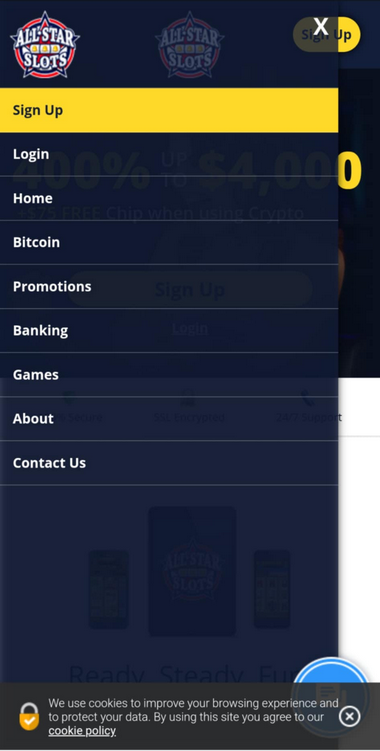All Star Slots Mobile Preview 1