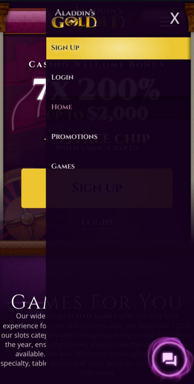 Aladdin’s Gold Casino Mobile Preview 1
