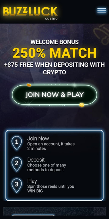 BuzzLuck Casino Mobile Preview 2