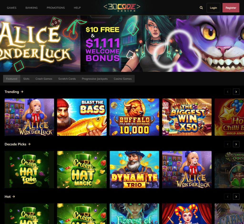 Decode Casino Desktop Preview 1