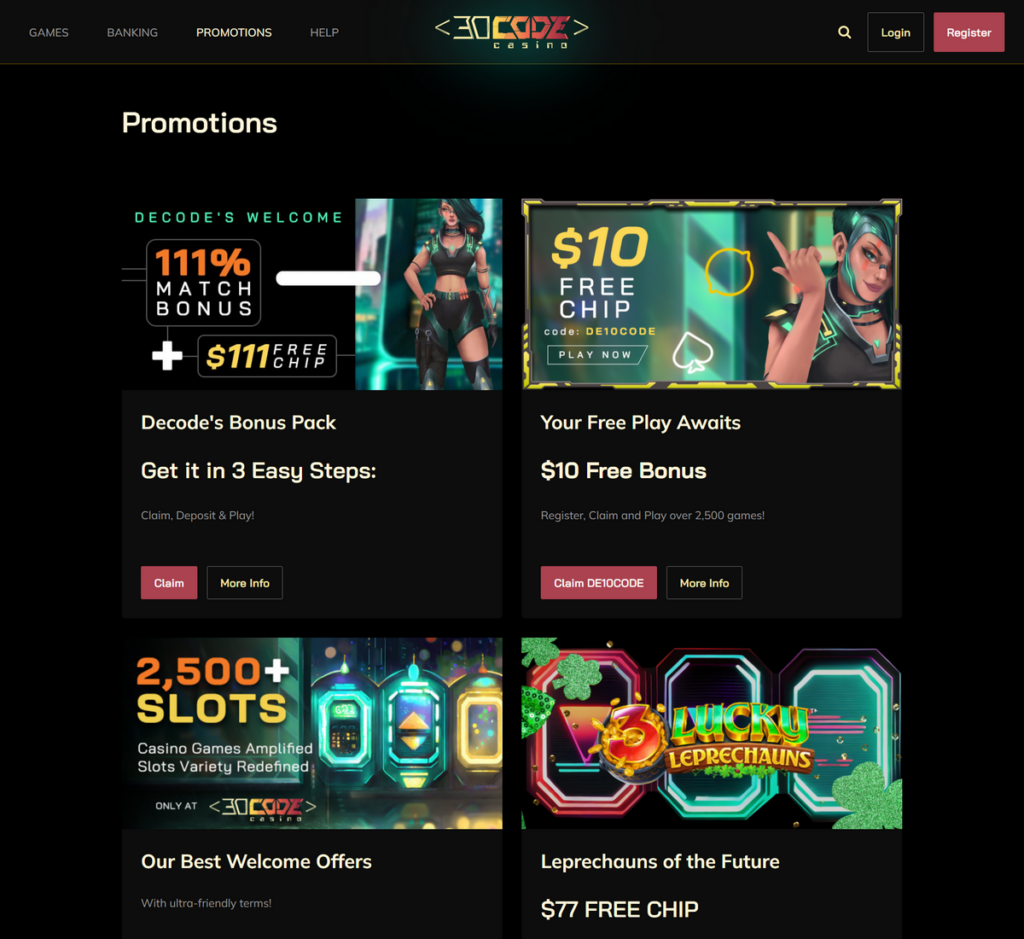 Decode Casino Desktop Preview 2