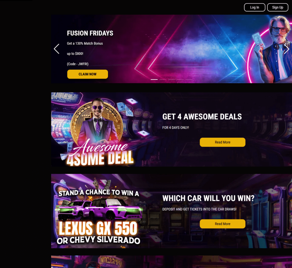 Jackpot Wheel Casino Desktop Preview 2