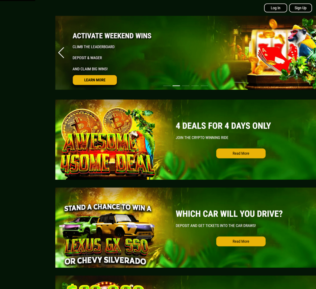 Jumba Bet Casino Desktop Preview 2