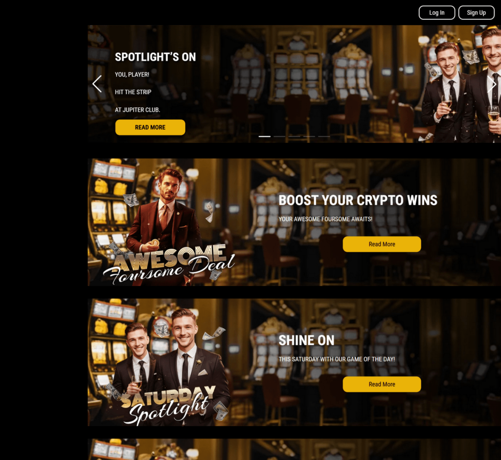 Jupiter Club Casino Desktop Preview 2