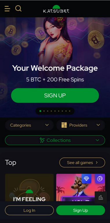 KatsuBet Casino Mobile Preview 1