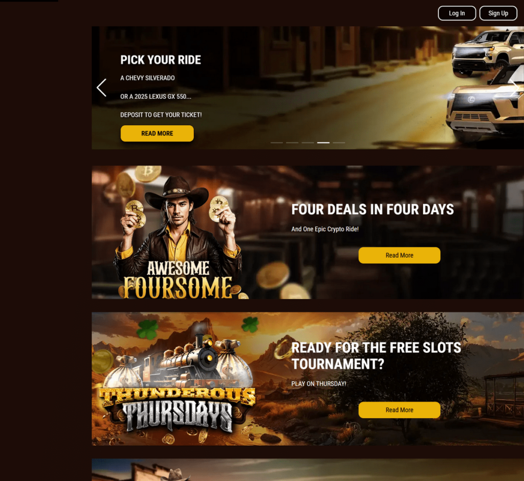 Lucky Creek Casino Desktop Preview 1