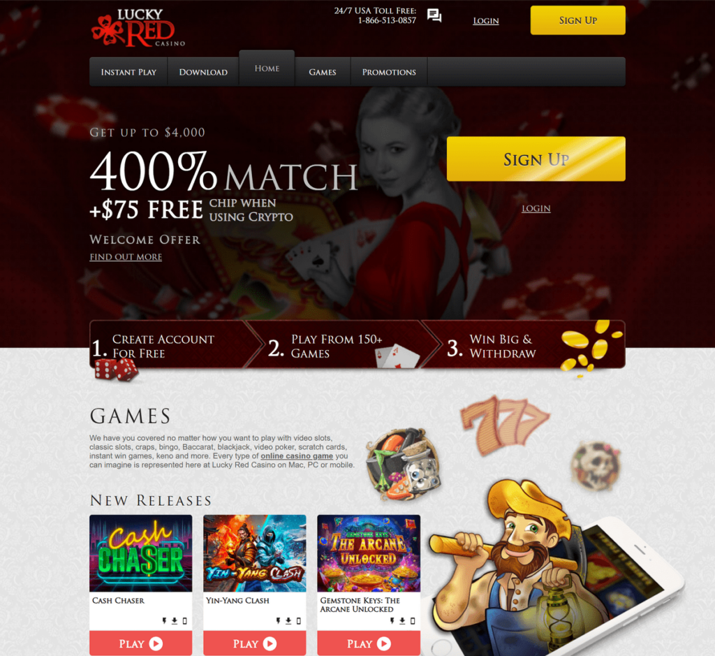 Lucky Red Casino Desktop Preview 2