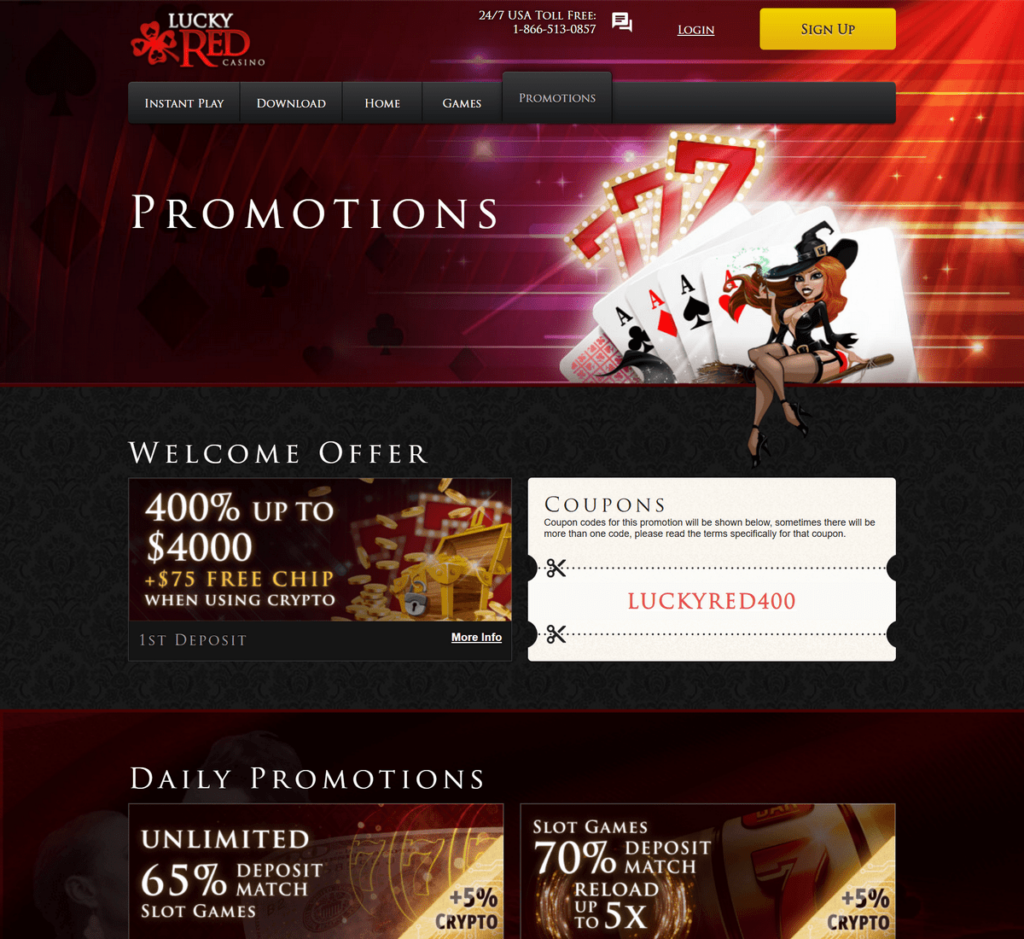 Lucky Red Casino Desktop Preview 1