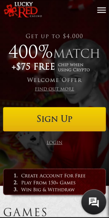 Lucky Red Casino Mobile Preview 2