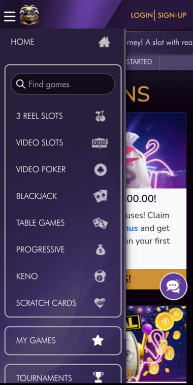 Miami Club Casino Mobile Preview 1
