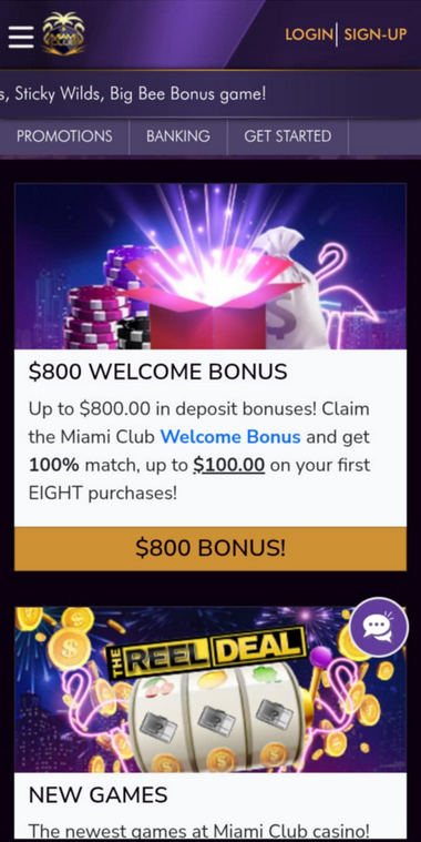 Miami Club Casino Mobile Preview 2