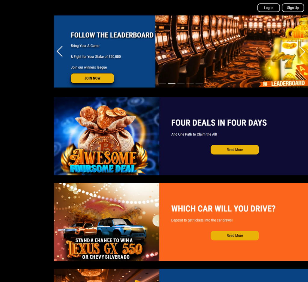 Treasure Mile Casino Desktop Preview 2