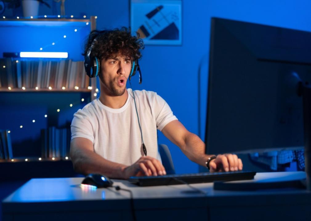 An upset gamer