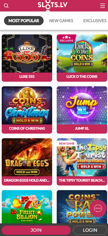 Slots.lv Casino Mobile Preview 2
